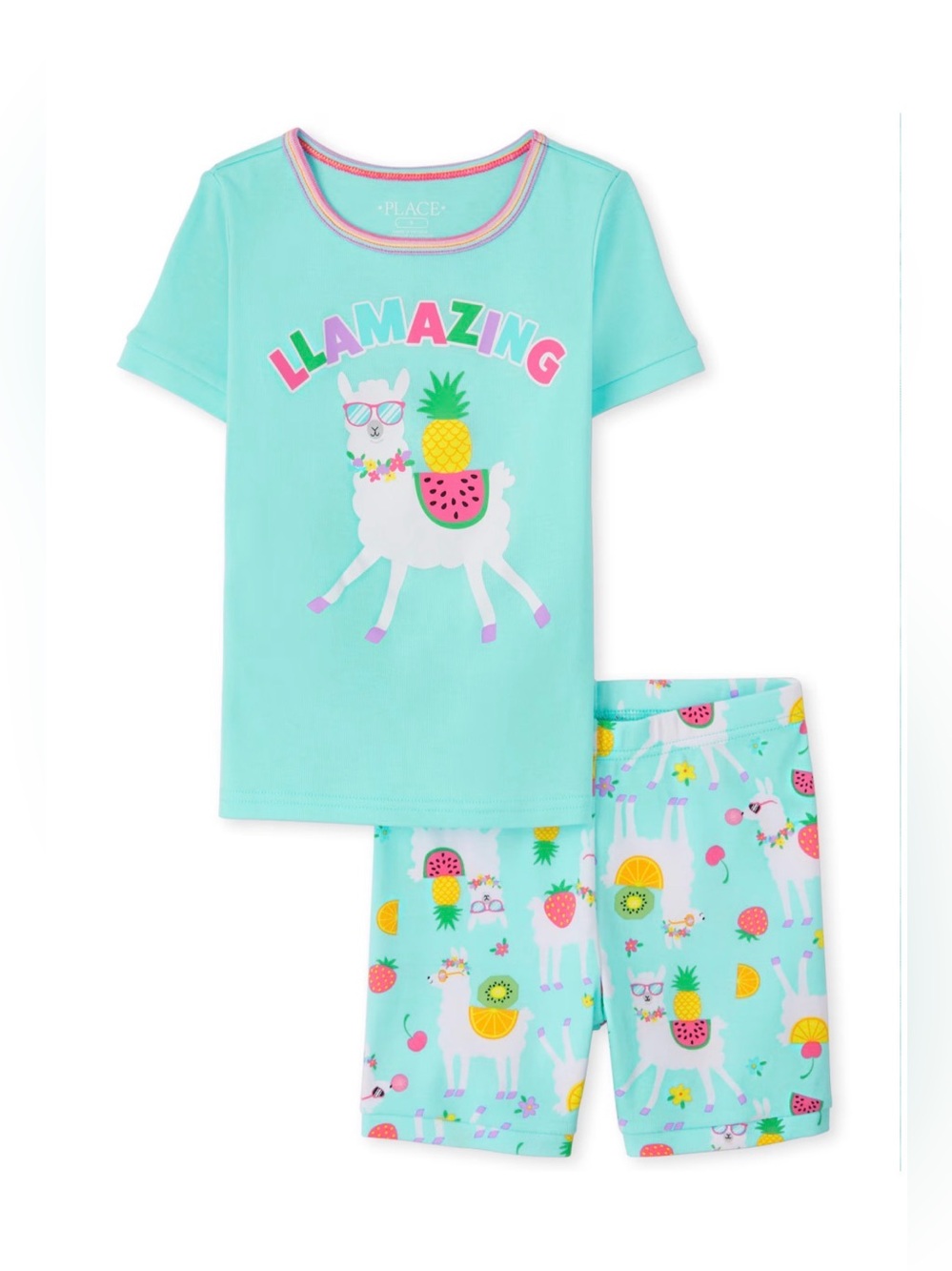 Carter's Girls' Light Blue "LLAMAZING" Llama Pajama Set | Size 6